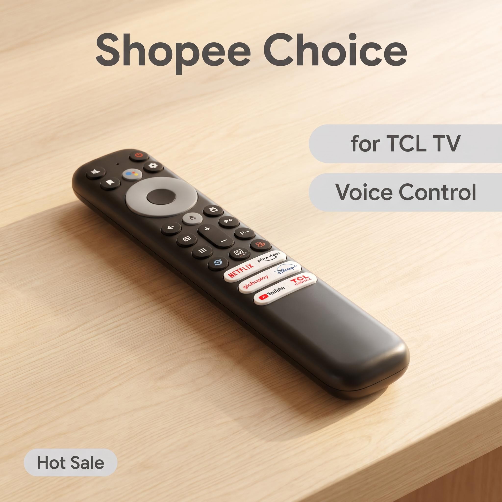 QRL Voice TV Remote Control for TCL Android Google TV - Pre-set for ...