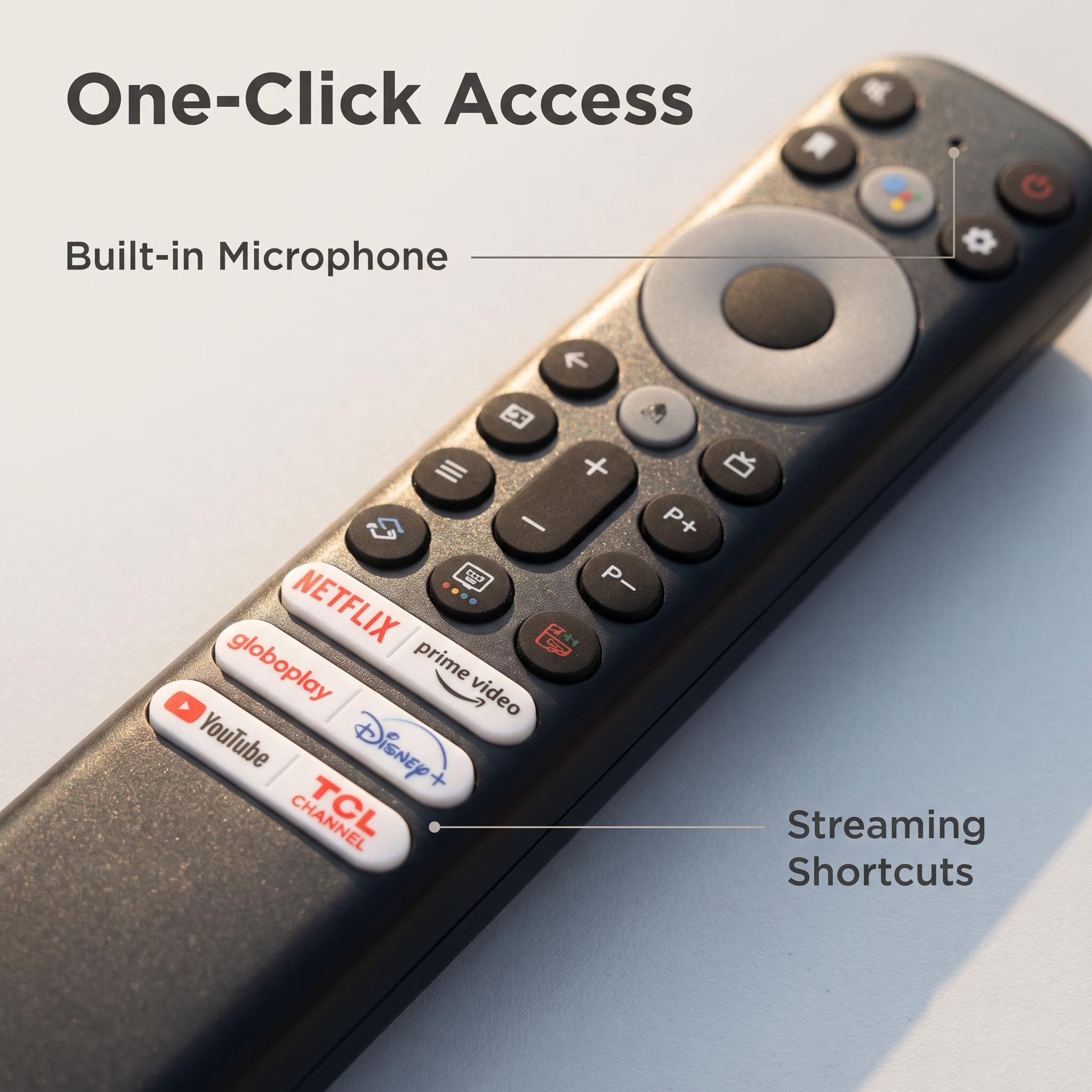 QRL Voice TV Remote Control for TCL Android Google TV - Pre-set for ...