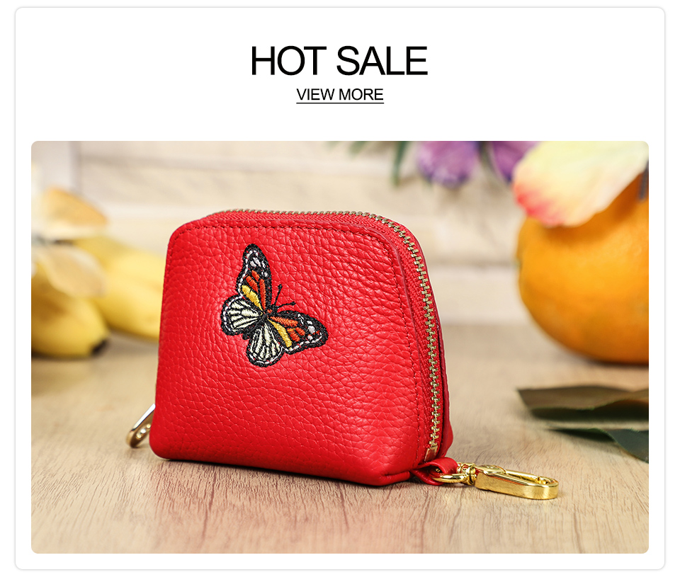 CONTACT’S Genuine Leather Women's Butterfly Pattern Small Hanging Bag ...