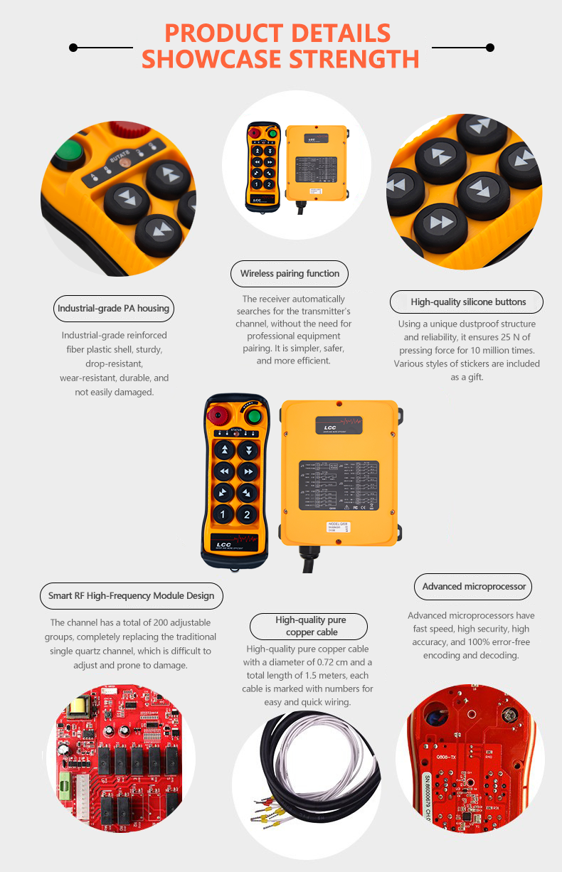 [Cash on Delivery] LCC Q808 8-Button Dual-Speed Crane Controller ...