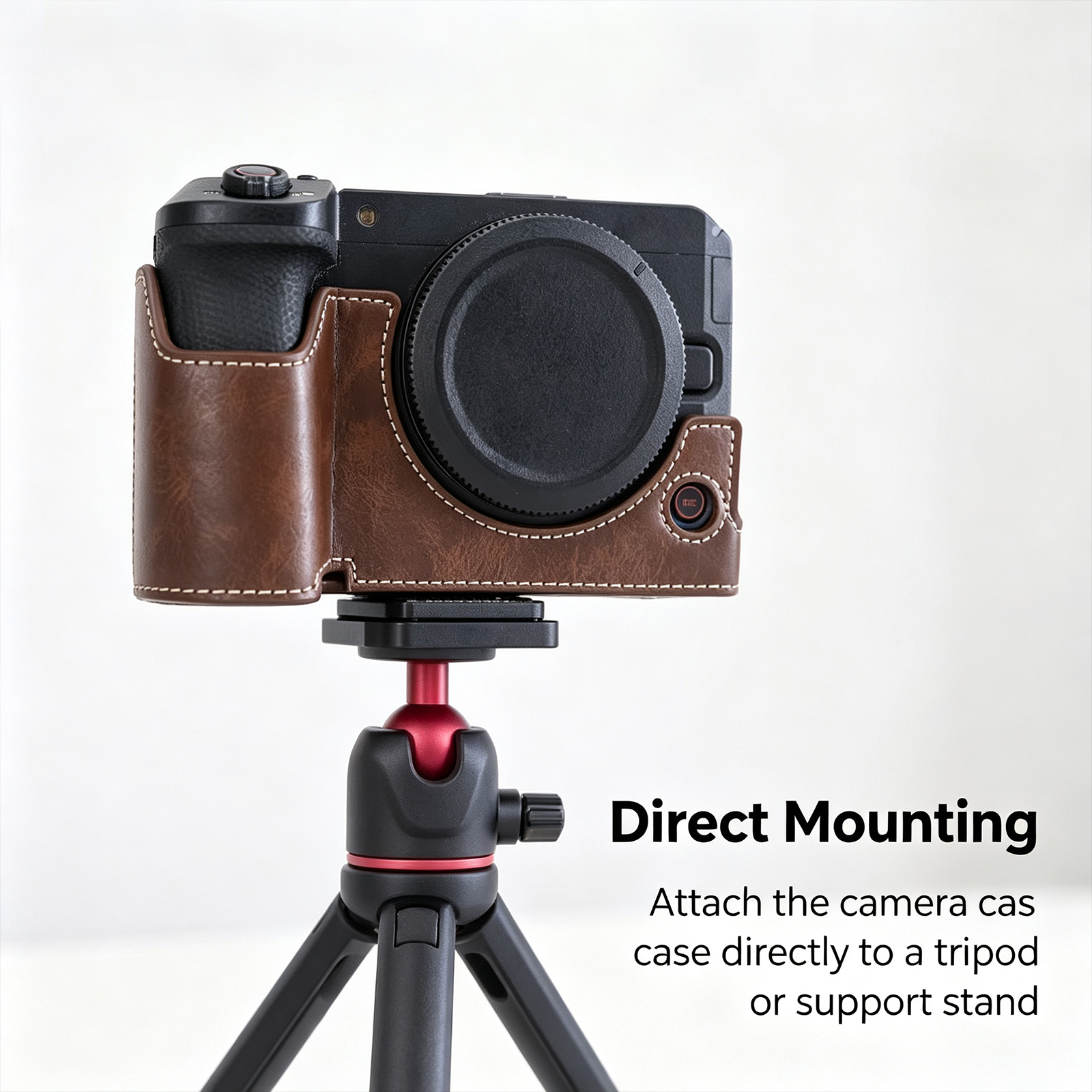 Camera Leather Half Case Base for Panasonic G85 / G95 Oil Skin Camera ...