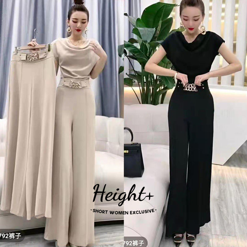Chiffon Cap Sleeve Scoop Neck Wide Leg Pantsuit Regency main image 1