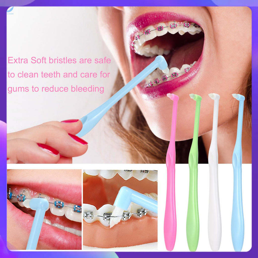 Orthodontic Toothbrush Interdental EndTuft Tapered Brush Soft Bristle
