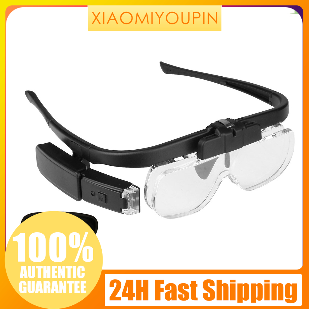 Lowest price) 4.5X Magnifying Headset with LED Light Magnifying Glass