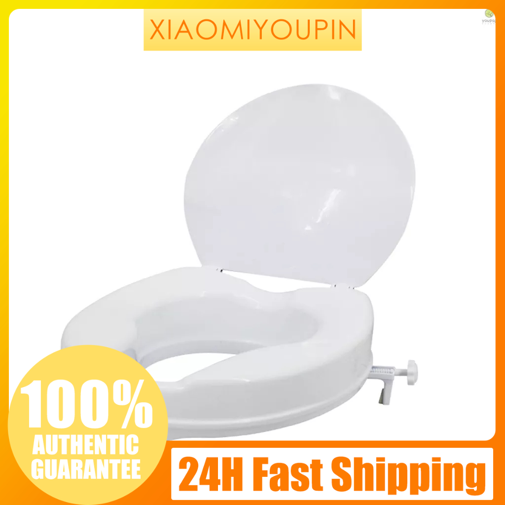 Raised Toilet Seat with Lid 300 Lbs Heavy Duty Elevated Toilet Seat