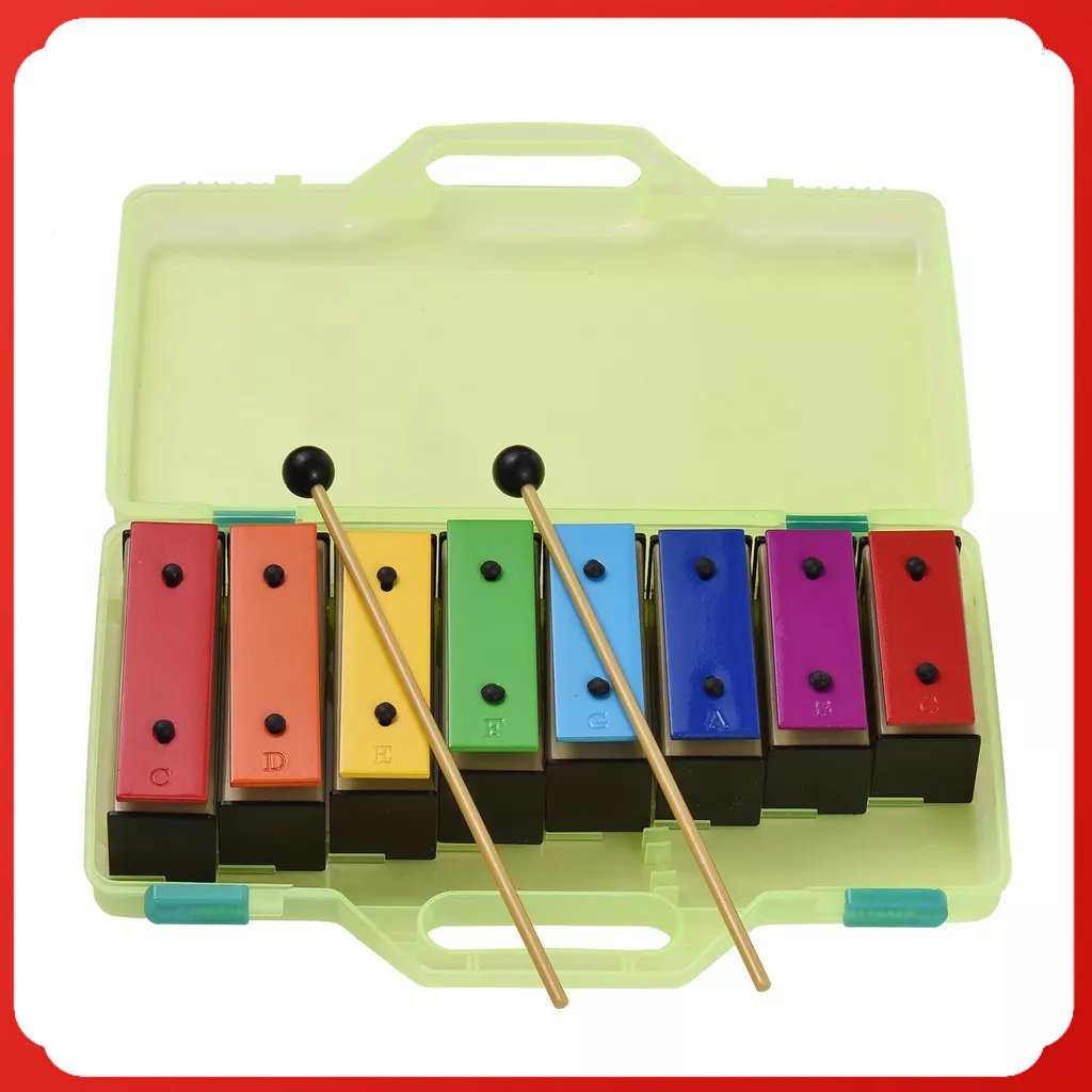 MIS 8note Xylophone Colorful Glockenspiel Removable Rainbow Color