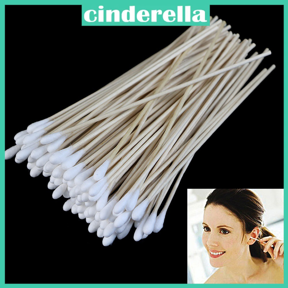 Extra Long Wood Cotton Swabs Swab 6" Wooden Handle Makeup Applicator Q