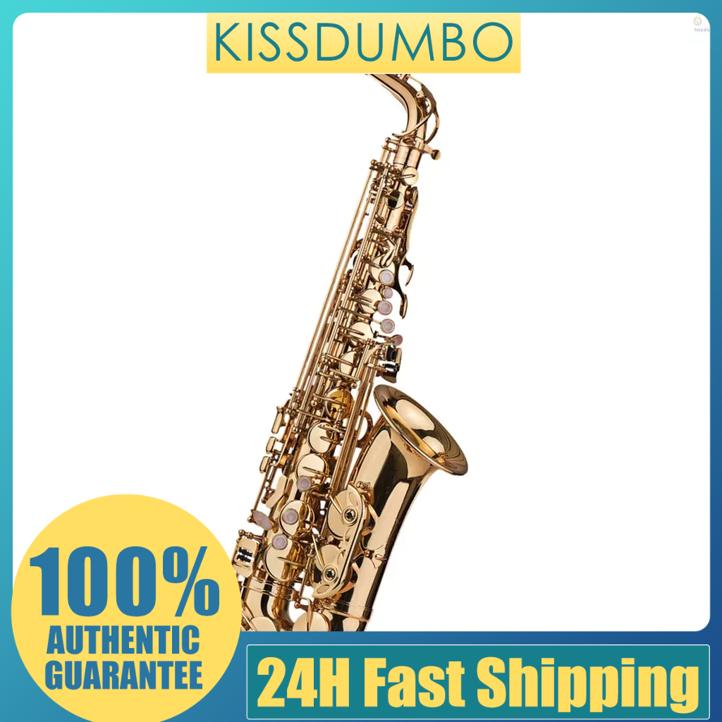 Eb Alto Saxophone - Brass Lacquered Gold, 82Z Key Type, Includes Case, Strap, Cleaning Kit