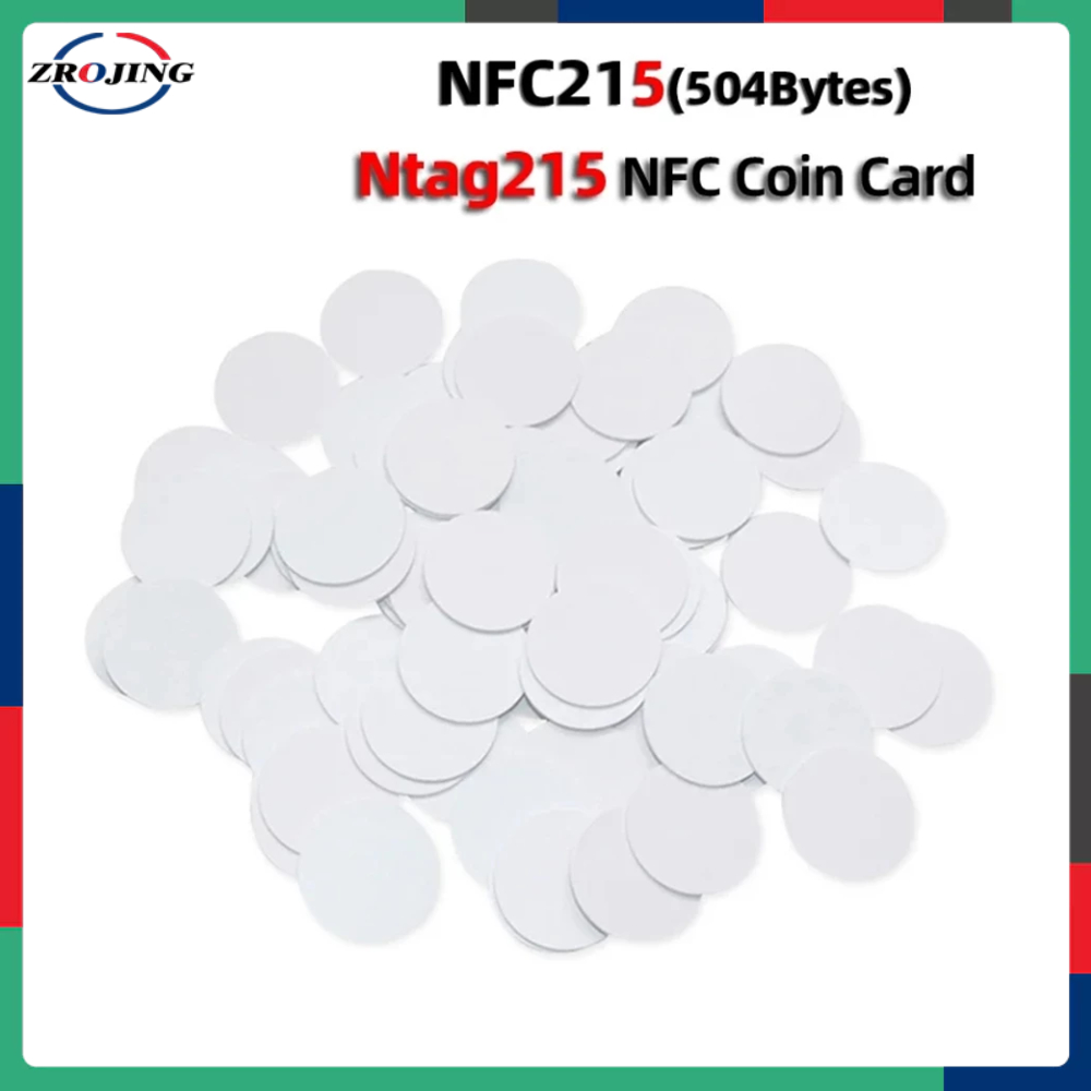 K LAKEY 10pcs NFC Stickers Black NFC Tags NTAG215 NFC Sticker Tags 25MM  Black NFC Stickers 504 Bytes Memory Programmable NFC Tags Compatible with