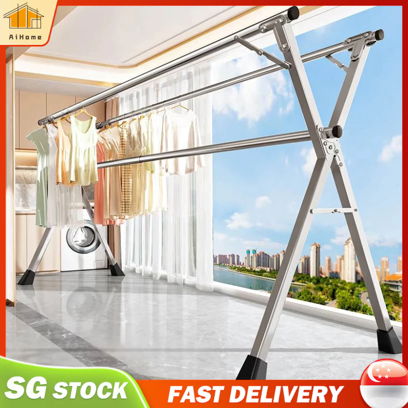 The Furniture Foldable Extendable x Rack - Clothes Rack Laundry Drying ...