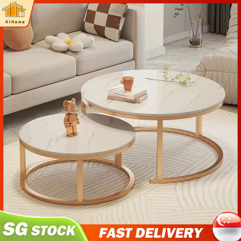 Coffee Table Furniture 2 in 1 Nordic Modern Living Room Table Twin 2pcs ...