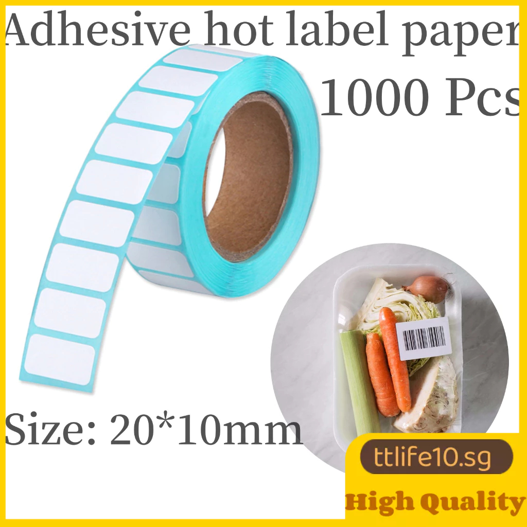 Hot Sale 1000pcs/Roll Adhesive Thermal Label Sticker Paper Supermarket ...