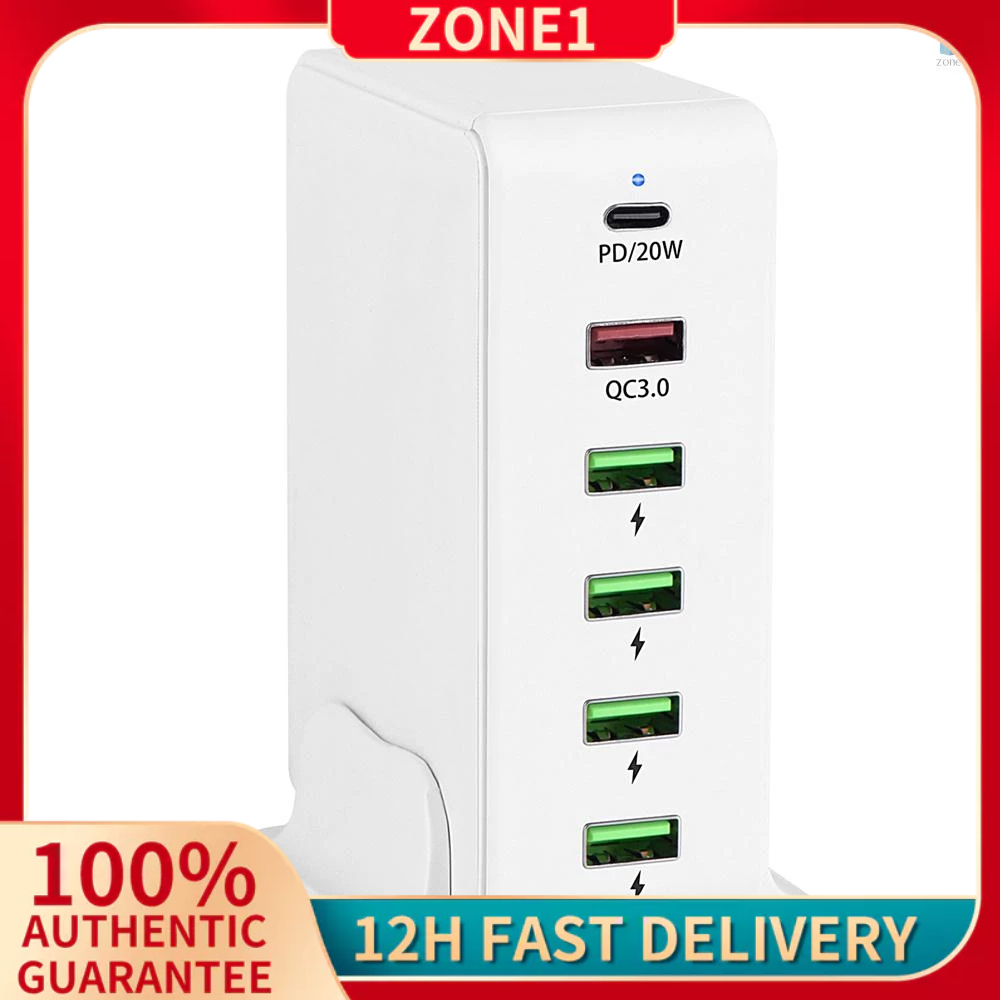 JTP J3609 65W PD Fast USB C Wall Charger, 4-Port USB C Charging Station