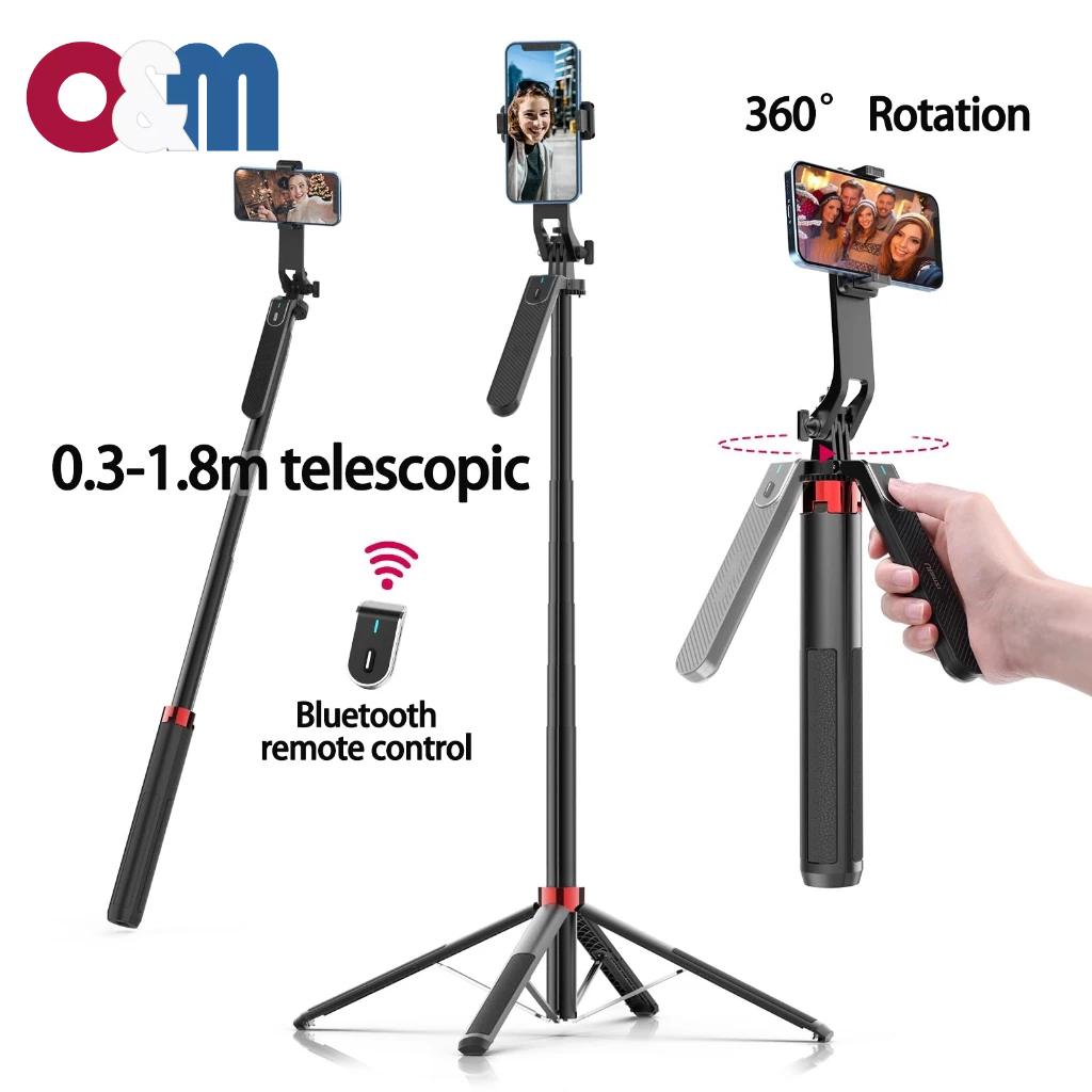 360 Rotation Gimbal Stabilizer Phone Selfie Stick 180cm Adjustable ...