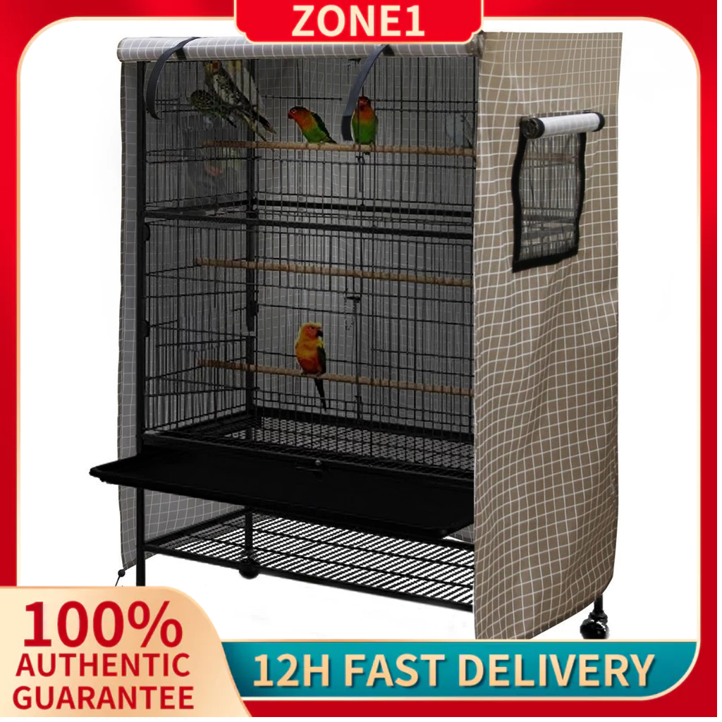 Birdcage Cover Night Birdcage Cover Sleep Helper for Brid Cage with Window Drawstring Bird Cage Waterproof Windshield Dust proof Parrot Cage Cover Breathable Washable Birds Cage Se Shopee Singapore