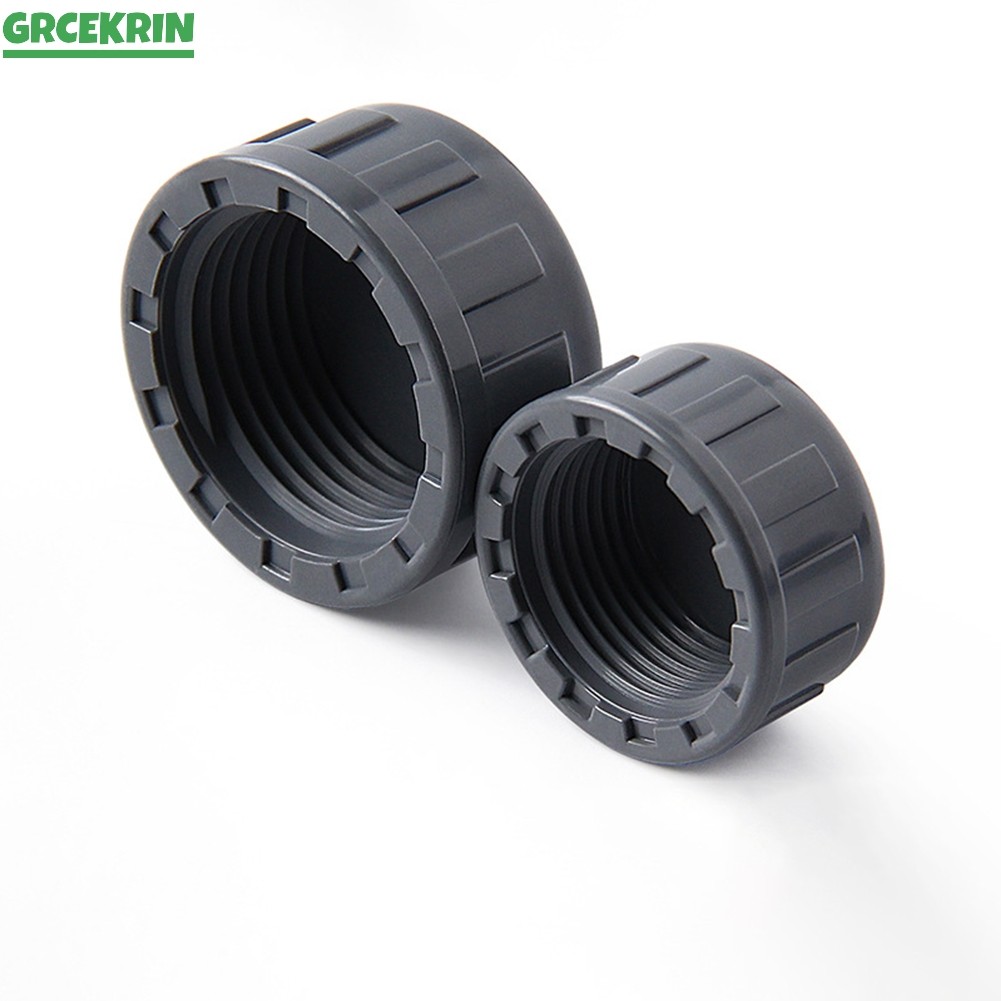 2pcs Pipe PVC Threaded Cap Round Female Thread Hose Connector with ...