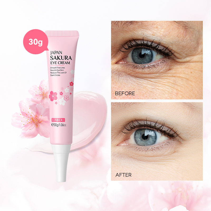 LAIKOU Japan Sakura Eye Cream Remove Antiaging Tighten Eye Skin Fade