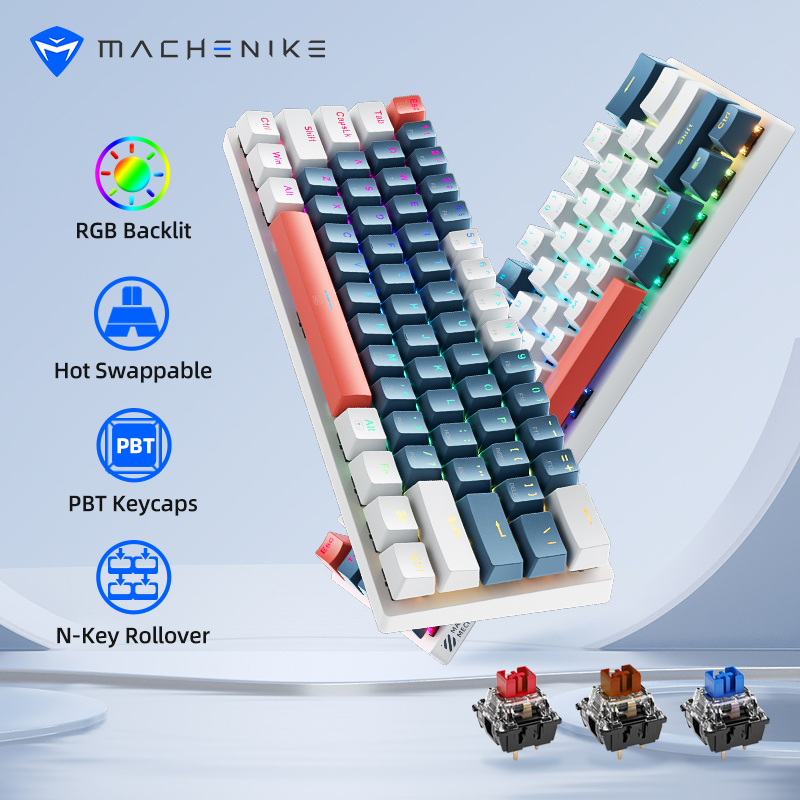 Machenike K500 B61 Wired Mechanical Keyboard 60% Keys Hot-swappable Rgb 