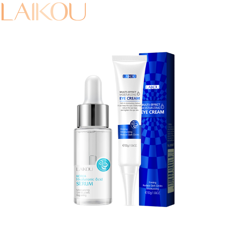 LAIKOU Hyaluronic Acid Face Serum Moisturizer Eye Cream Remove Eye Bags 2pcs Shopee Singapore