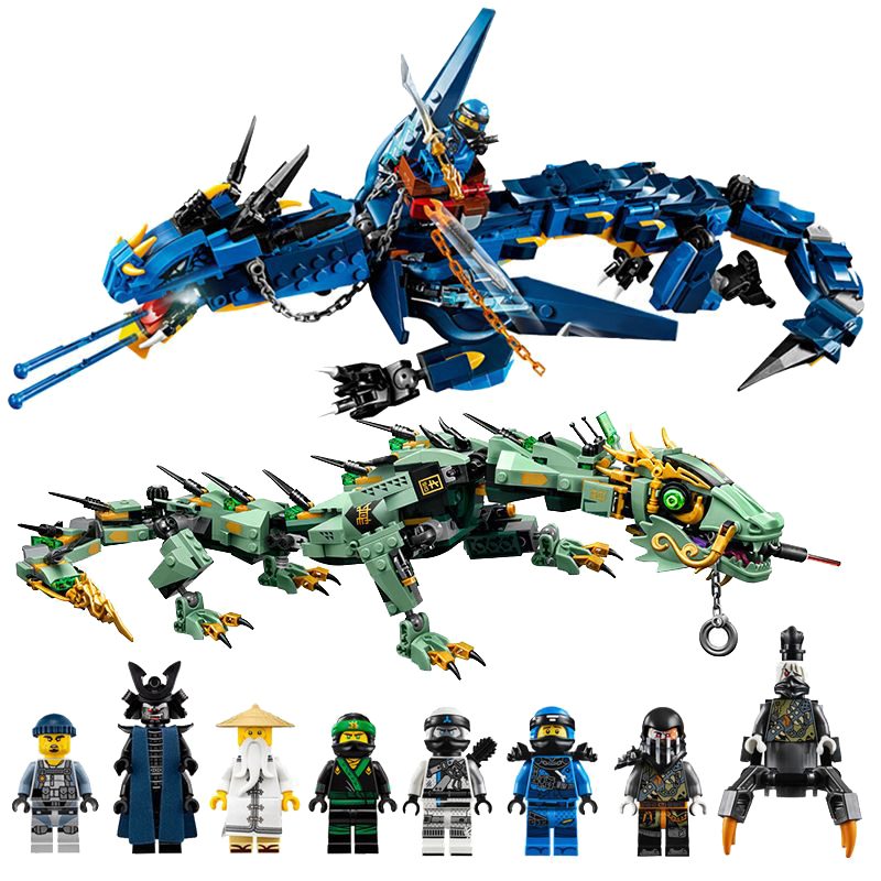 522pcs Ninja Building Blocks Dragon Model Temple Chariot Including ...