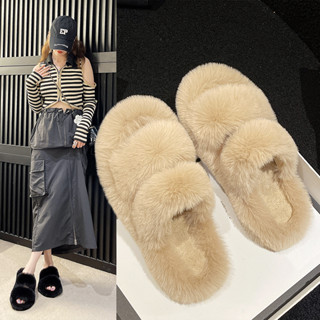 Fur slides hot sale for women