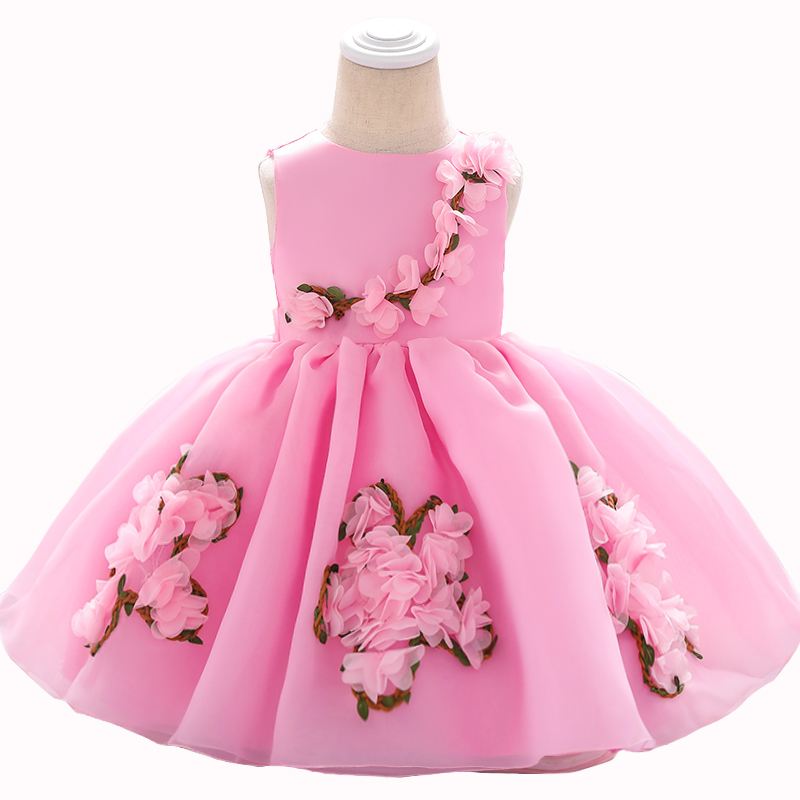Baby Girl Evening Party Dresses Baptism Kids Dress For Girls 1st