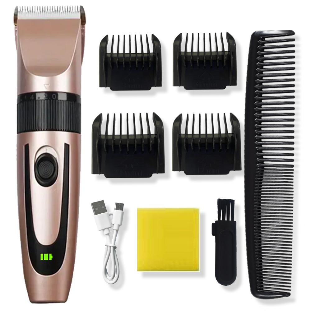 Men Rechargeable Professional Hair Clipper with Limit Comb and Beard Trimmer Precise Cutting and Shaving Shopee Singapore