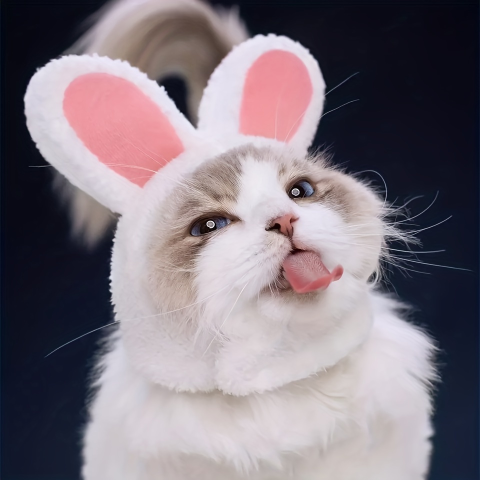 Bunny Hat For Cat Rabbit Ears Pet Cosplay Costumes Funny Cute Cat Hat ...