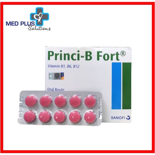 Princi-B Fort (Vitamin B1, B6, B12) 30'sTablets (3 Strips) (EXP:8/2024 ...