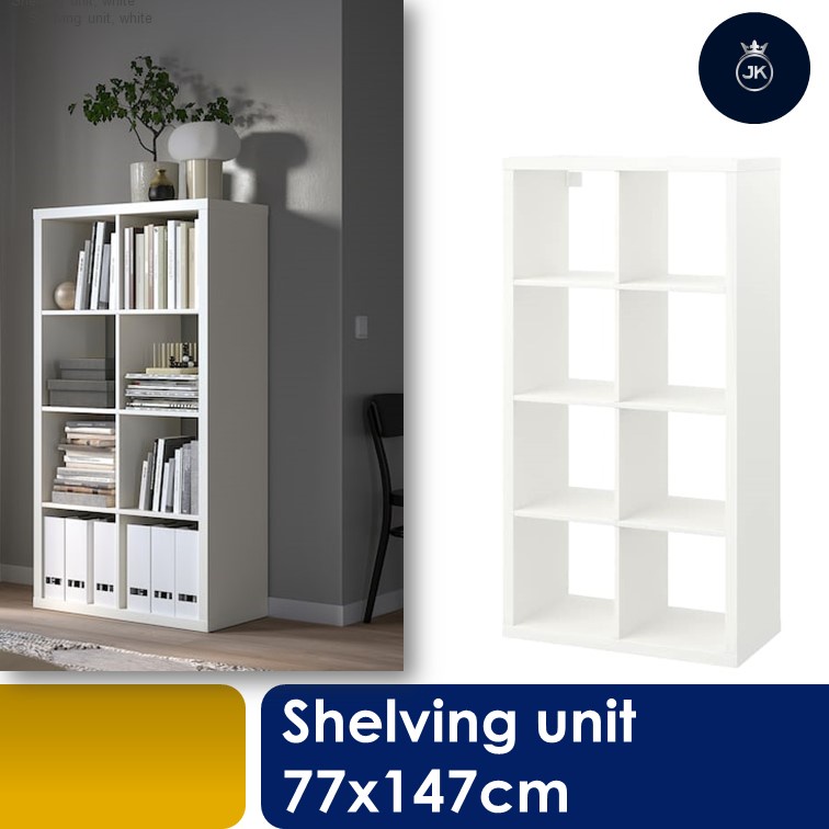 SG Home Mall iKea KALLAX Shelving unit, white 77 x 147 cm White