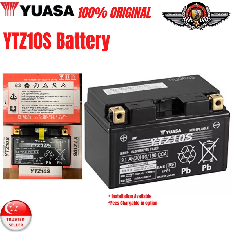 Battery YTZ10S YUASA 12V 9.1Ah