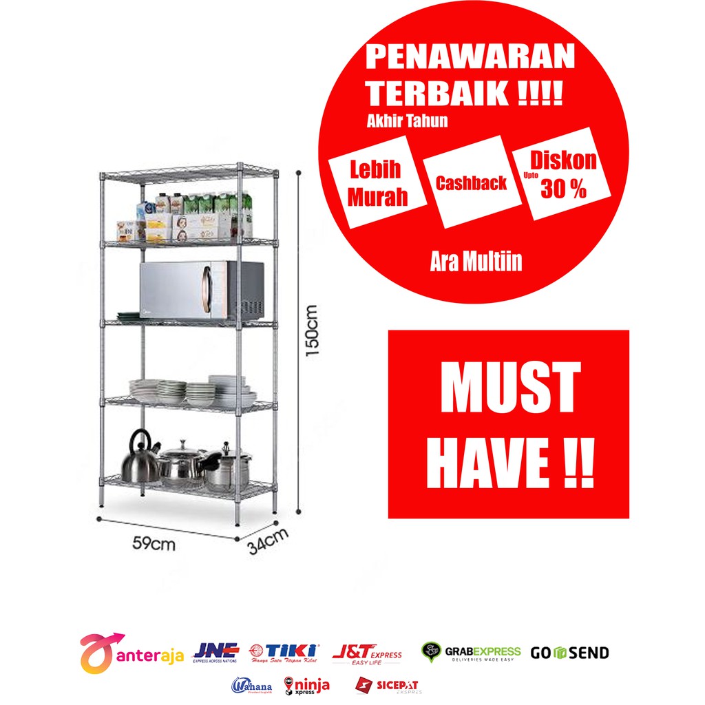 ACE Krisbow 5 Tier Multi-Purpose Iron Rack | Shopee Singapore
