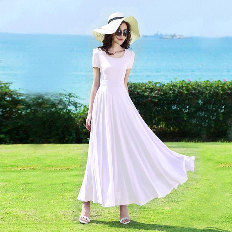 White long sleeve beach on sale dress