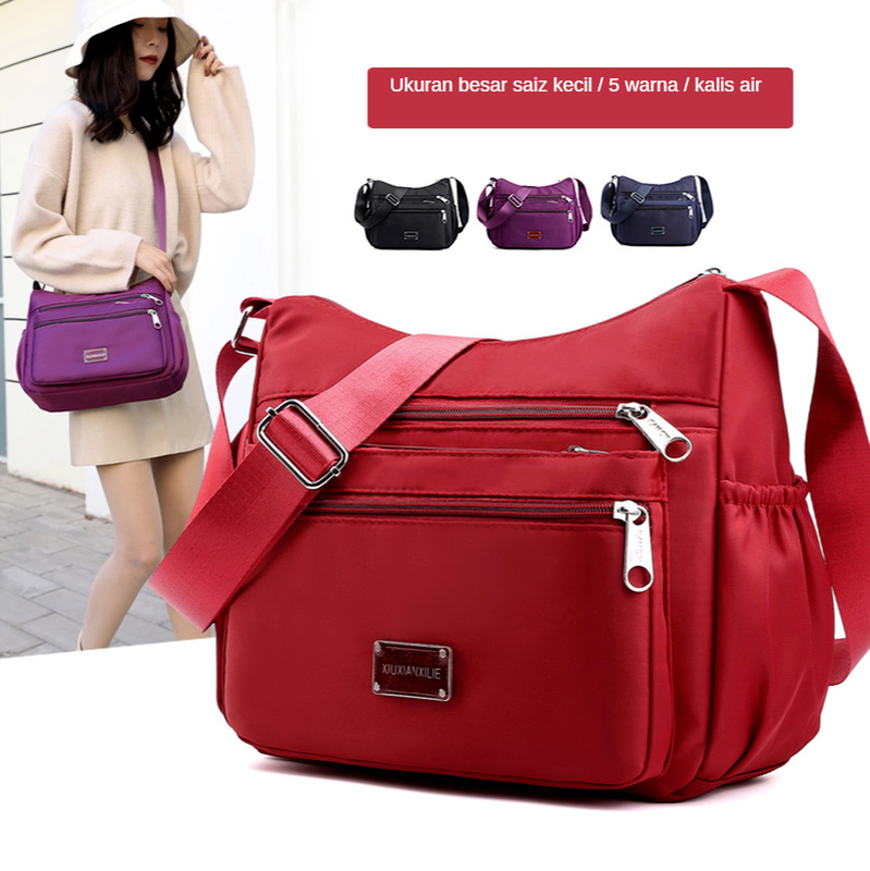 Korean Fashion Bag Women Shoulder Bags Nylon Waterproof Crossbody Sling Bag