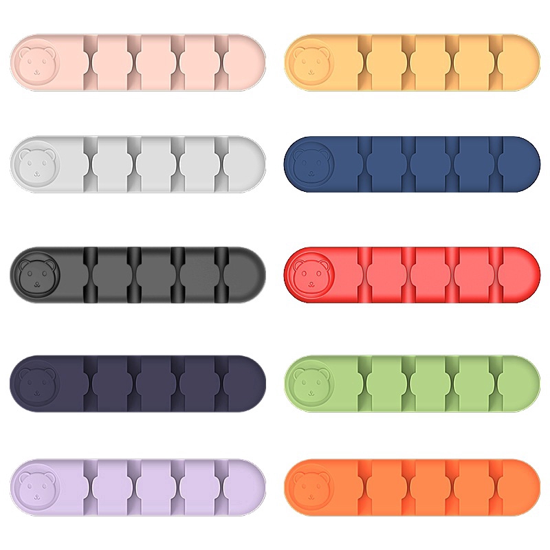 Silicone Cable Organizer Desktop Clip Cord Management Headphone Cable Holder