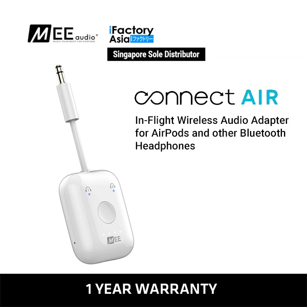 MEE audio Connect Air In-Flight Bluetooth Wireless Audio Transmitter Adapter