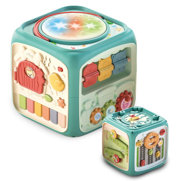 Baby Multi-Function Musical Toy Six-Sided Hand Drum Knocking Piano ...