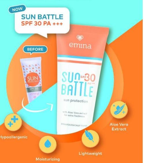 Emina Sun Protection SPF 30 PA +++ Sun Screen Sunblock BPOM