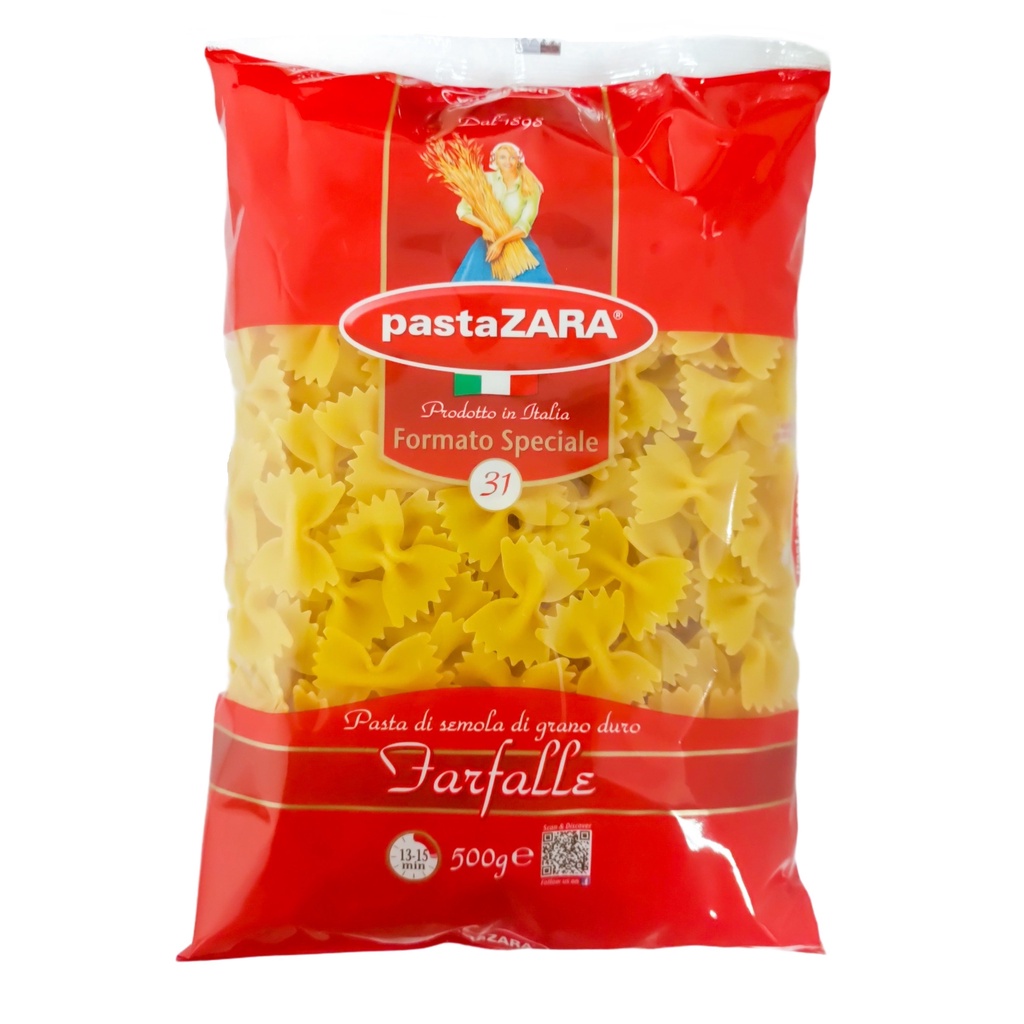 Pasta Zara Classic Pasta - Italian 31 Farfalle 500gm | Shopee Singapore