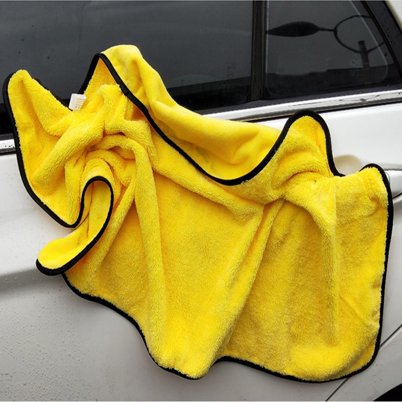 1PCS Yellow Large Size Microfiber Cleaning Drying Towel Car Polishing