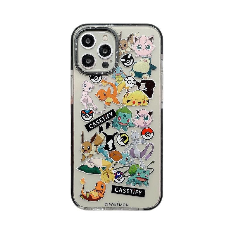 Pokemon Clear Phone Case for iPhone 15 14 13 12 11 Pro Max Mini X