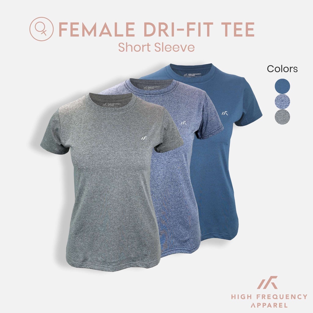 Female Short Sleeve Tee Dri-fit Heather Unisex HF Casual | Homewear | Comfy Tee | Activewear | Sports