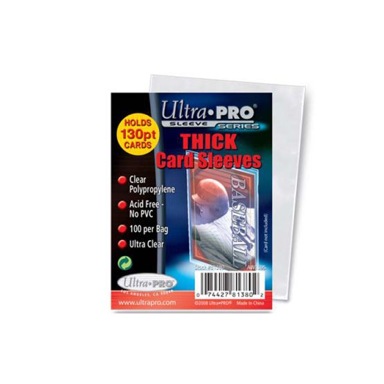 ultra pro extra thick card sleeves 130PT for Standard Size Cards free and non Ultra Pro 130PT Thick Card