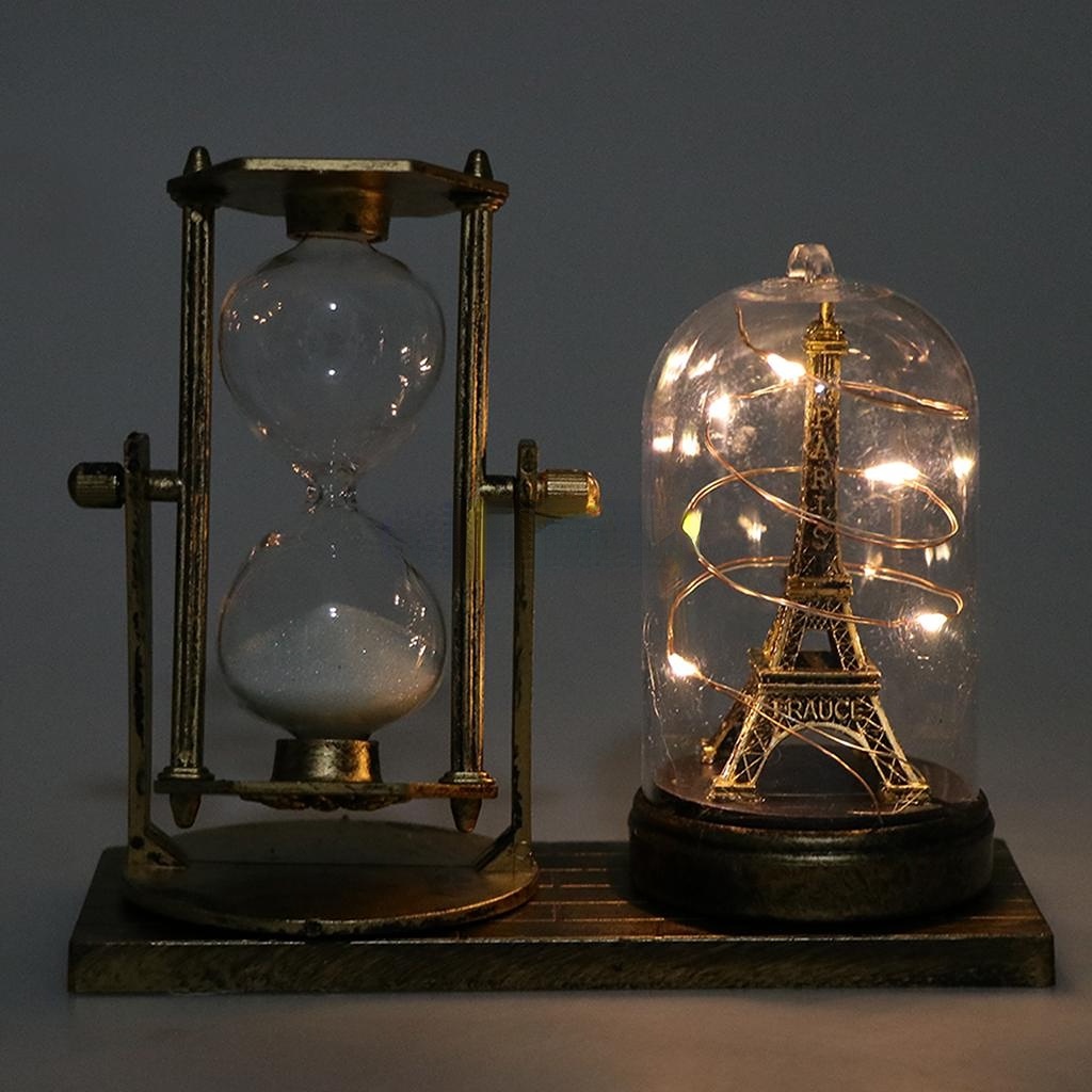 [Toronto2] Retro Hourglass Timer Ornament  European Retro Tower Star Light Hourglass