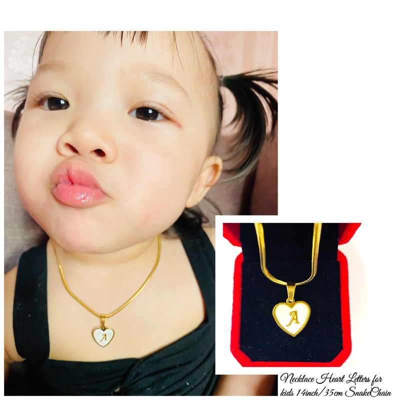 Gold necklace for deals little girl