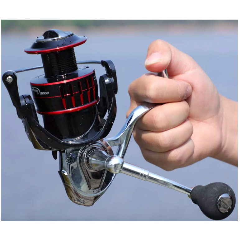 Reel Pancing Sougayilang Power Handle 13+1BB Aluminium - Gambar 3