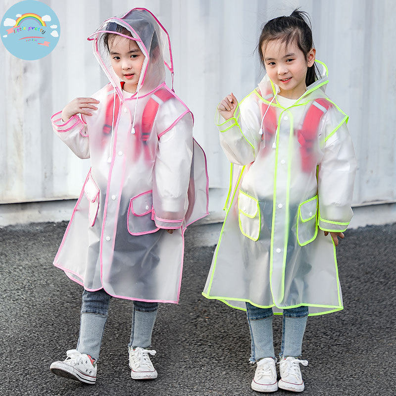 Transparent raincoat kids sales