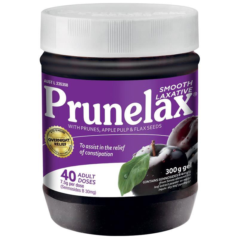 Prunelax Smooth 300g Contains prunes, apple pulp, flax seeds and
