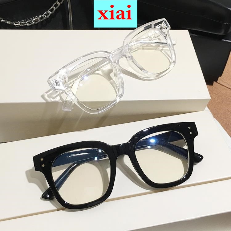 Square Black Plain Black Frame Glasses For Men And Women Big Thick Frame Net Red Korean Version Of The Trendy Retro With Shopee Singapore