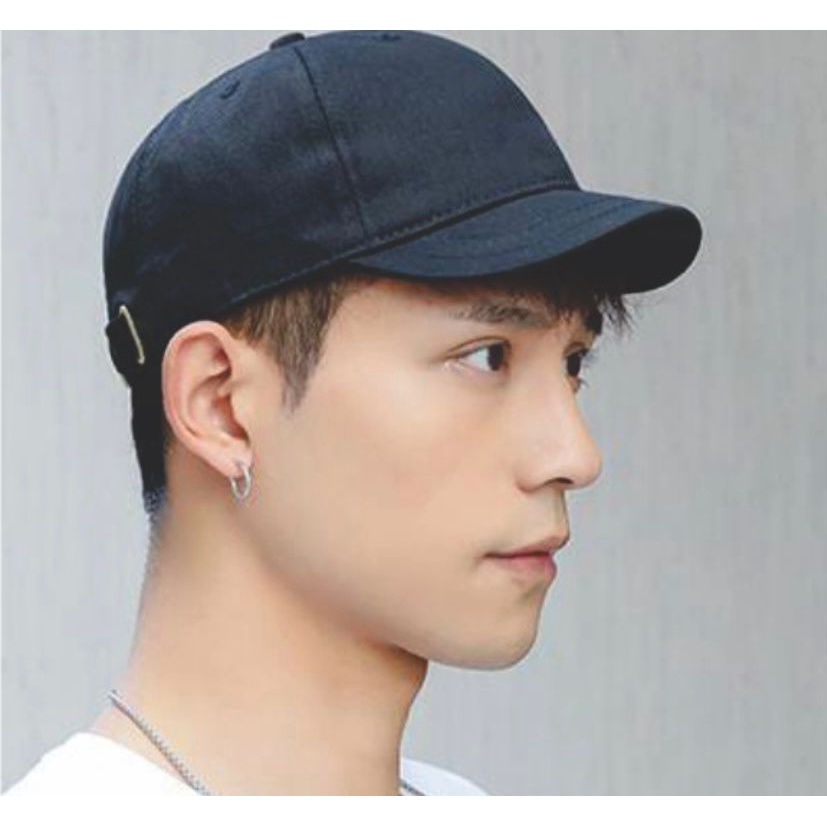 HITAM Black /Kpop/ Korean Short Tongue Hat | Shopee Singapore